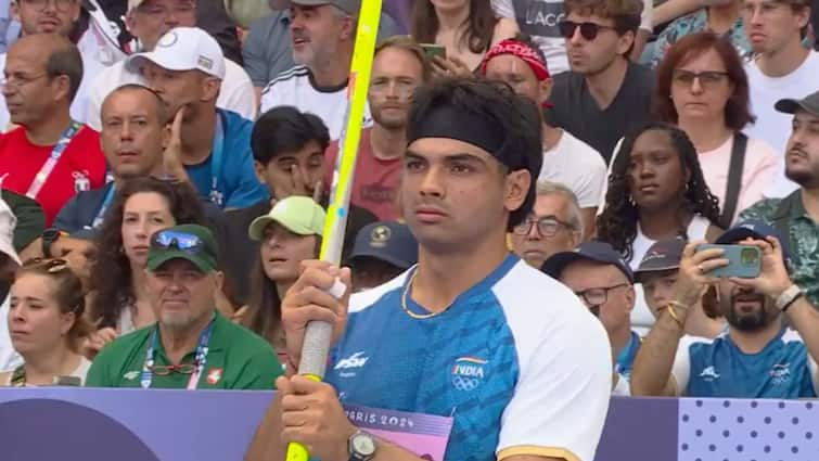 Neeraj Chopra Javelin Throw Paris Olympics 2024 Final Season Best Watch Video Neeraj Chopra Qualifies For Paris Olympics 2024 Javelin Final With Season-Best Throw Of 89.34m - WATCH