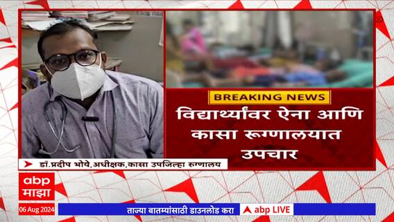 Palghar Vishbaha : पालघर जिल्ह्यात 250 हून अधिक विद्यार्थ्यांना विषवाधा ABP Majha