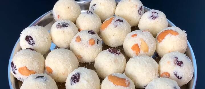 தேவையான பொருட்கள் : நெய், முந்திரி - 2 மேசைக்கரண்டி, திராட்சை, ரவை - 250 மி.லி , துருவிய தேங்காய் - 2 கப், சர்க்கரை - 3/4 கப், காய்ச்சி ஆறவைத்த பால் - 1 கப், ஏலக்காய் தூள் - 1 தேக்கரண்டி