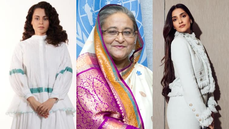 bangladesh crisis bollywood celebs on sheikh hasina arrival in India sonam kapoor kangana ranaut Bangladesh Crisis: सोनम कपूर, कंगना रनौत सहित बॉलीवुड सेलेब्स ने Sheikh Hasina के इंडिया आने पर क्या कहा