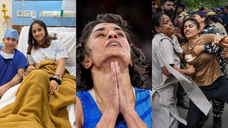 Vinesh Phogat Journey to Paris Olympics 2024 not been easy she suffered Injury Surgery and Protest Vinesh Phogat: चोट, सर्जरी और आंदोलन... विनेश फोगाट के लिए आसान नहीं रहा पेरिस ओलंपिक का सफर; गोल्ड से एक कदम दूर 