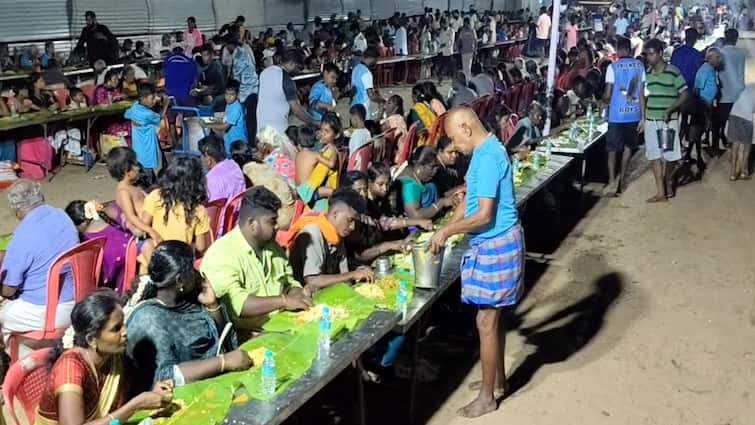 Dindigul news 800 Goats and 2000 Chickens Cooked a Magnificent Curry Feast on St. Sebastian Temple Festival - TNN 800 ஆடுகள்,  2000 கோழிகள்.... கமகமக்கும் கறி விருந்து - எங்கு தெரியுமா?