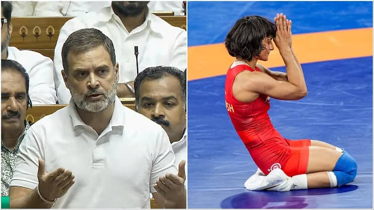 Rahul Gandhi hails Vinesh Phogat asks Indian Olympic Association to challenge the decision disqualifying her 