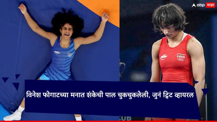 Vinesh Phogat Disqualified Paris Olympics 2024 After disqualifying Vinesh Phogat from Olympics her old tweet is going viral on social media 'माझ्या पाण्यात तर काही टाकणार नाही ना?'; विनेश फोगाटच्या मनात शंकेची पाल चुकचुकलेली, जुनं ट्विट व्हायरल