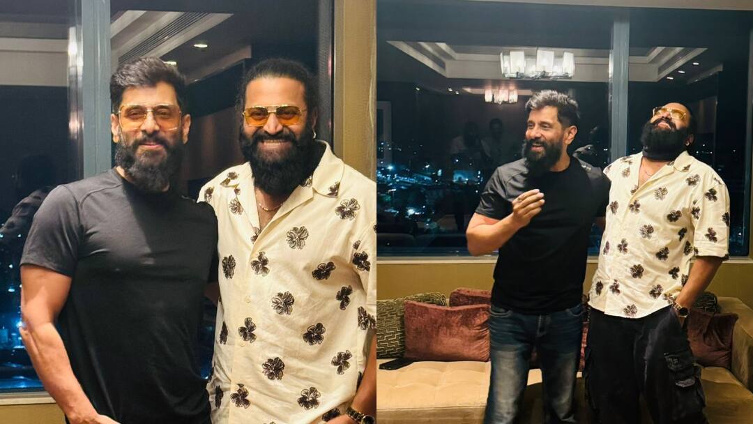 Vikram: 24 வருஷம் ஆச்சு... உலகத்திலேயே அதிர்ஷ்டசாலி நான்தான்! - நடிகர் விக்ரமை பார்த்து பூரித்துபோன காந்தாரா நடிகர் kantara actor rishab shetty say thangalaan actor vikram is my inspiration photos go viral Vikram: 24 வருஷம் ஆச்சு... உலகத்திலேயே அதிர்ஷ்டசாலி நான்தான்! - நடிகர் விக்ரமை பார்த்து பூரித்துபோன காந்தாரா நடிகர்