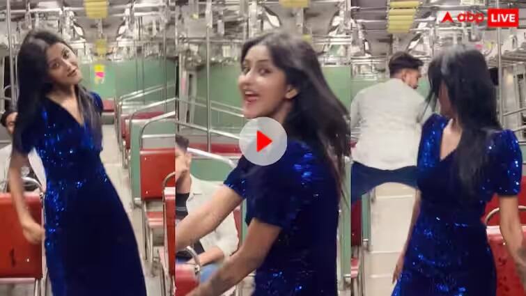 Trending Video danced in a Mumbai local wearing one piece on a Bhojpuri song watch Video: ભોજપુરી ગીત પર વન પીસ પહેરીને યુવતિએ મુંબઈ લોકલમાં કર્યો એવો ડાંસ, લોકોએ કહ્યું- હવે.....