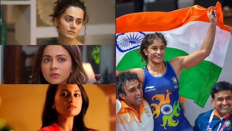 sonakshi sinha  taapsee and other celebrities express their support to vinesh phogat Vinesh Phogat : வினேஷ் போகத் தகுதி நீக்கம்...ஒன்றுகூடி ஆதரவு தெரிவிக்கும்  நடிகைகள்