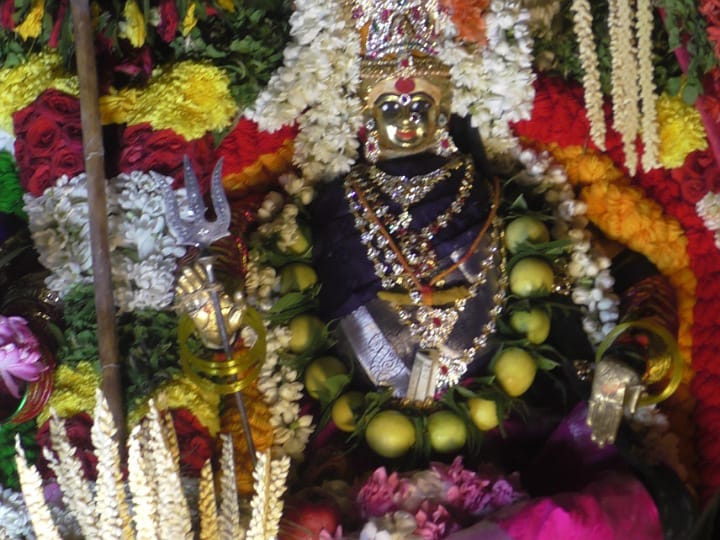 கரூர்: ஸ்ரீ ஆதி வேப்பம்பூ மாரியம்மன் ஆலய 10-ஆம்  ஆண்டு ஆடி திருவீதி உலா.. குவிந்த பக்தர்கள்