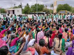 கரூரில் கோயில் நிலப் பிரச்னை தொடர்பாக சாலை மறியல் போராட்டத்தில் ஈடுபட முயன்ற 400 பேர் கைது