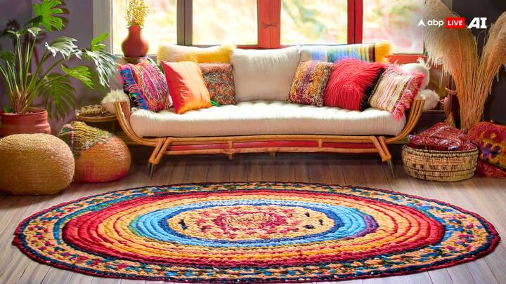 Handwoven Textiles and Upholstery: Handwoven textiles epitomise India’s ancient weaving traditions. Incorporating fabrics such as Khadi, Ikat, and Banarasi silk into home decor adds a touch of tradition to homes. This can be added through cushions, throws, and upholstery while symbolising self-reliance and cultural heritage. Hand-embroidered cushions or a Khadi throw can add elegance and patriotism to the living space, blending traditional craftsmanship with modern comfort. (Image Source: ABP Live AI)