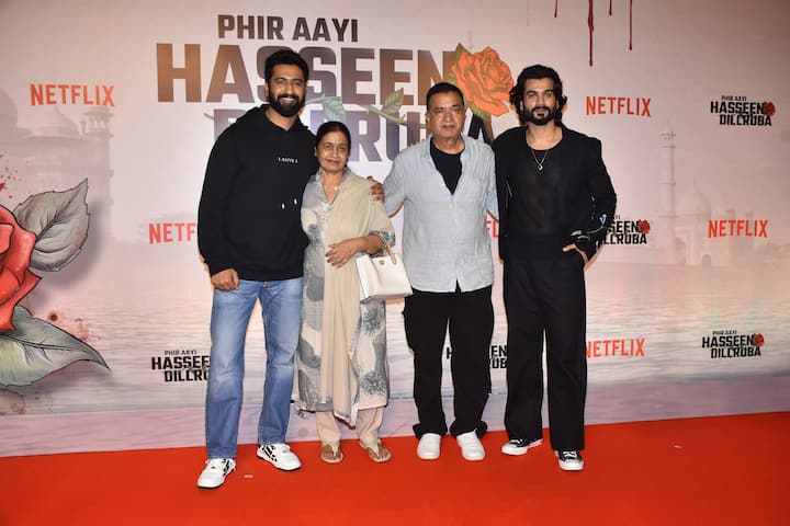 The screening, held on Thursday, was also attended by Vicky Kaushal and his parents.