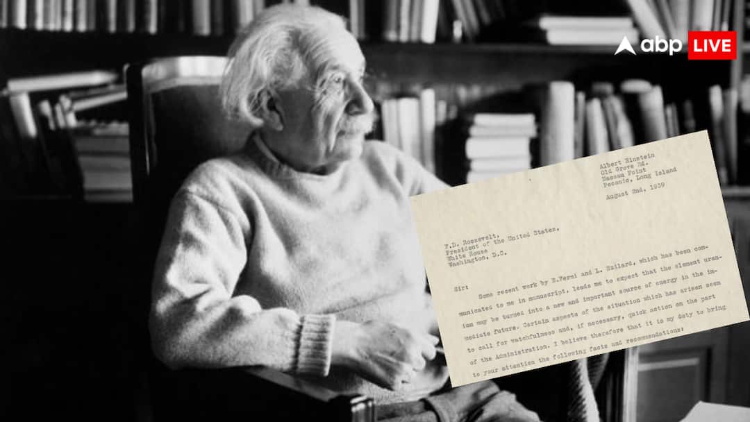 33 करोड़ में बिके अल्बर्ट आइंस्टीन के लेटर में क्या है खास, जानिए किसको लिखा था ये लेटर What is special in Albert Einstein's letter sold for 33 crores this letter was written to US President Franklin D Roosevelt 33 करोड़ में बिके अल्बर्ट आइंस्टीन के लेटर में क्या है खास, जानिए किसको लिखा था ये लेटर