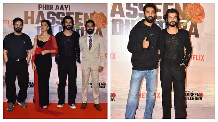 The screening of Phir Aayi Hasseen Dillruba was held on Thursday and was attended by its cast including Taapsee Pannu, Vikrant Massey, Sunny Kaushal, Jimmy Sheirgill.