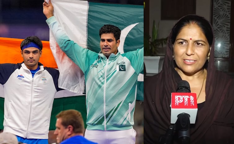 Paris olympic 2024 Silver Medalist Neeraj Chopra Mother Statement on Arshad Nadeem Video Arshad Nadeem Gold: 'वो भी हमारा बेटा...' गोल्ड मेडल जीतने वाले अरशद नदीम पर नीरज चोपड़ा की मां का रिएक्शन