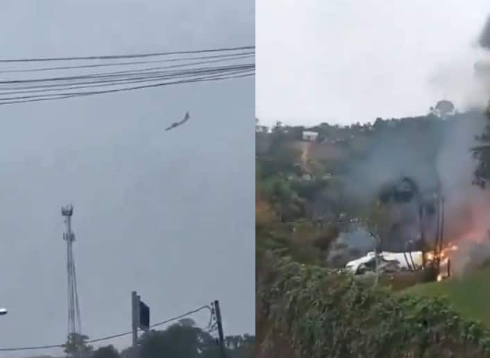 plane crash brazil video 62 passengers fire many died બ્રાઝિલમાં મોટી પ્લેન દુર્ઘટના, 62 પેસેન્જર્સન લઈ જતું વિમાન તૂટી પડ્યું, ડરામણો વીડિયો સામે આવ્યો