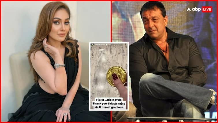 Shefali Jariwala I got special gift from Sanjay Dutt actress share video संजय दत्त ने 'कांटा लगा गर्ल' को दिया खास तोहफा,एक्ट्रेस ने वीडियो शेयर कर दिखाई झलक