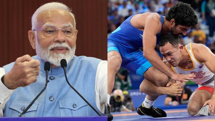 Paris Olympics 2024 PM Modi speaks to wrestler Aman Sehrawat Paris Olympics 2024: வெண்கலம் வென்ற அமன் ஷெராவத்.. தொலைபேசியில் தொடர்பு கொண்டு வாழ்த்திய பிரதமர்!