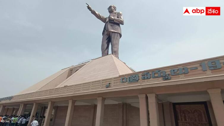 YCP is criticizing the removal of Jagan  name from Ambedkar statue in Vijayawada Andhra Pradesh : అంబేద్కర్ విగ్రహం వద్ద జగన్ పేరు ధ్వంసంచేయడంపై వైసీపీ ఆగ్రహం - విచారణ చేయించాలని డిమాండ్