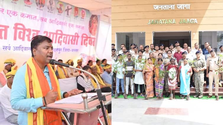 World Tribal Day celebrated in Bastar Tree plantation done in memory of martyrs ann बस्तर में मनाया गया विश्व आदिवासी दिवस, शहीदों को याद कर किया गया पौधारोपण