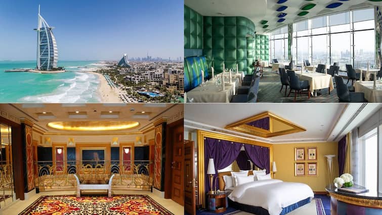world most expensive luxury hotel Burj al Arab in dubai check per night price Burj al Arab: 17 வகையான தலையணை, தங்க முலாம், ஒரு டீ ரூ.13,5000, உலகின் தலைசிறந்த ஹோட்டல் புர்ஜ் அல் அரப் பற்றி தெரியுமா?