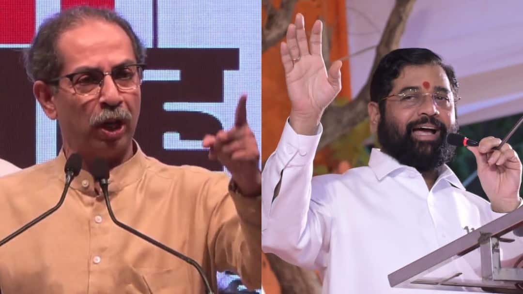 Uddhav Thackeray : नमक हराम 2 ची उत्सुकता आहे, हे मोदींसमोर वळवळणारे मांडूळ; उद्धव ठाकरेंचा एकनाथ शिंदेंवर हल्लाबोल Uddhav Thackeray Looking forward to Namak Haram 2 this squirming swagger in front of Narendra Modi Uddhav Thackeray attacked Eknath Shinde Marathi News Uddhav Thackeray : नमक हराम 2 ची उत्सुकता आहे, हे मोदींसमोर वळवळणारे मांडूळ; उद्धव ठाकरेंचा एकनाथ शिंदेंवर हल्लाबोल