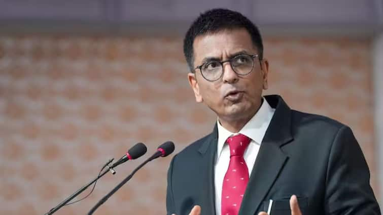 CJI DY Chandrachud says About Legal System Pending Cases Language Barrier in Court इंडिया की अदालतों में क्यों लग जाता है केसों का अंबार? मिसाल दे CJI डीवाई चंद्रचूड़ ने दिया रोचक जवाब, देखें क्या कहा