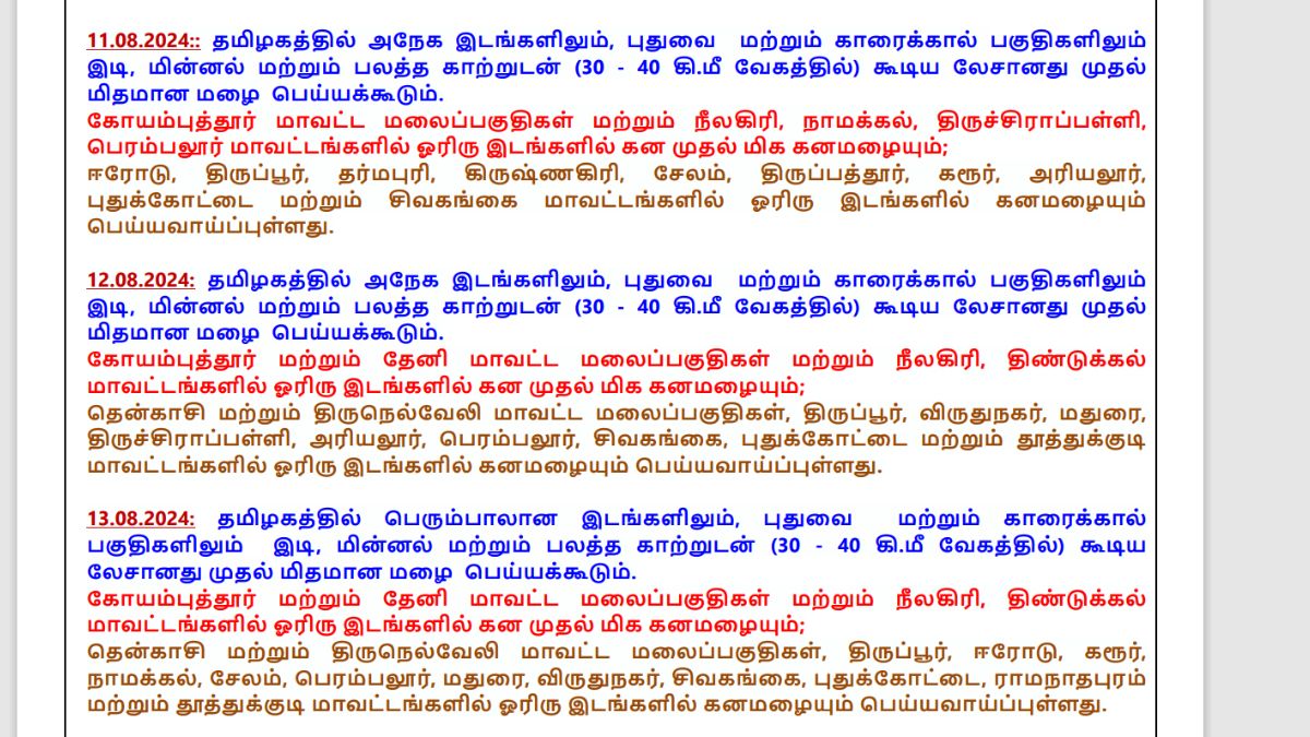 Orange Alert: 5 மாவட்டங்களுக்கு ஆரஞ்சு அலர்ட்; மிக கனமழைக்கான எச்சரிக்கை மக்களே..! கவனமா இருங்க..!