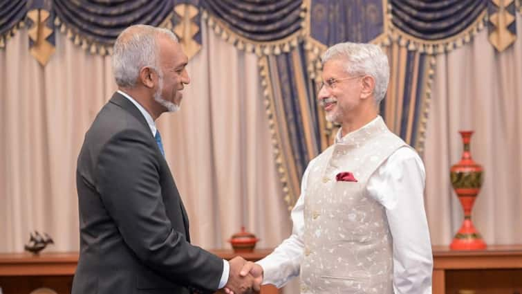 Maldivian President Mohamed Muizzu meets EAM S Jaishankar hails India thanks PM Narendra Modi Droupadi Murmu Maldives President Hails India As 'Invaluable Partner', EAM Jaishankar Reaffirms Commitment To Stronger Ties