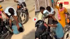 शराबी पर महिला ने की चप्पलों की बरसात, पति से कहा और कूटो