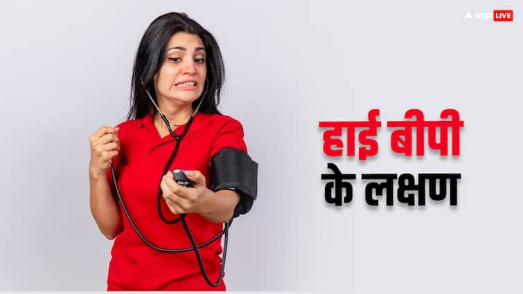 What are the symptoms seen when blood pressure increases in the body?