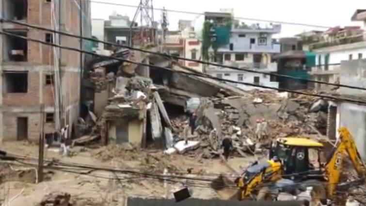 Delhi news model town house collapse people trapped rescue operation Delhi: 1 Dead, 2 Injured As 2-Storey Building Collapses In Model Town After Heavy Rain