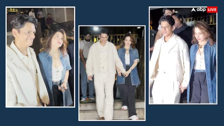 Tamannah-Vijay Dinner Date: बॉलीवुड कपल तमन्ना भाटिया और विजय वर्मा की जोड़ी फैंस को खूब पसंद आती है. हाल ही में कपल डिनर डेट पर स्पॉट हुआ जहां उनका रोमांटिक अंदाज देखने को मिला.