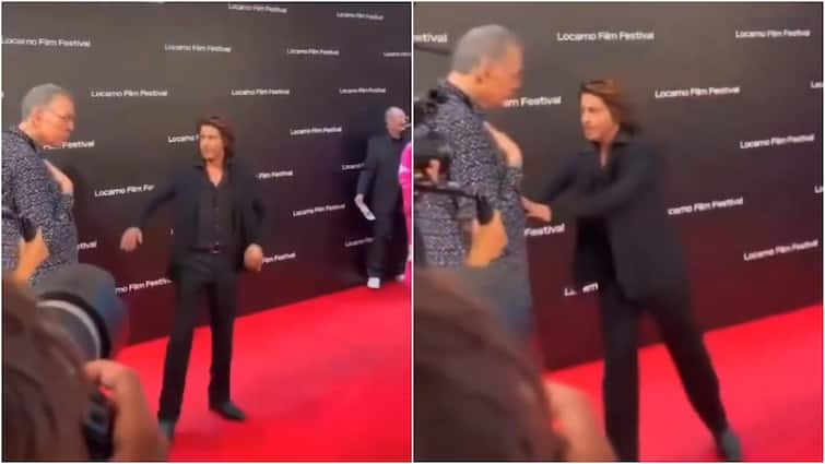 Shah Rukh Khan Push An Old Man At The Locarno Film Festival Viral Video Did Shah Rukh Khan Push 'An Old Man' At The Locarno Film Festival? Netizens Say 'He Is Not A Nice Person...'