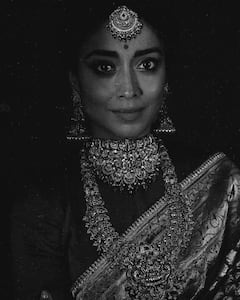 Shriya Saran Is A Queen Of Elegance In Red Silk Saree; See Pics