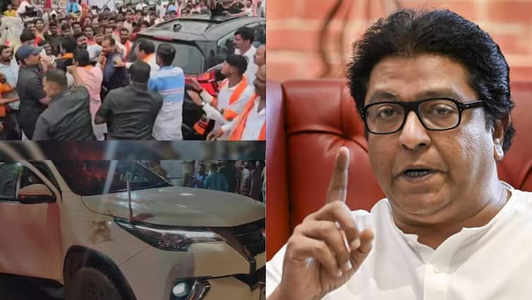 Thane police may take strict action against MNS party workers who attack on Uddhav Thackeray convoy MNS vs Shivsena Thackeray Camp: मोठी बातमी: ठाकरेंच्या गाडीवर शेण, नारळ फेकणाऱ्या मनसैनिकांचा शोध सुरु; पोलिसांकडून कठोर कारवाईचे संकेत