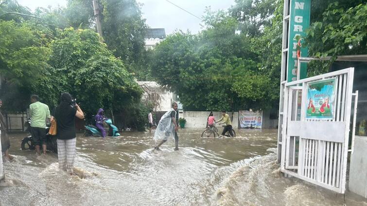 Monsoon 2024 Noida Gurugram waterlogging heavy rainfall India Meteorological Department IMD Waterlogging Woes In Noida, Gurugram As Heavy Rain Lashes Delhi NCR, IMD Issues Yellow Alert