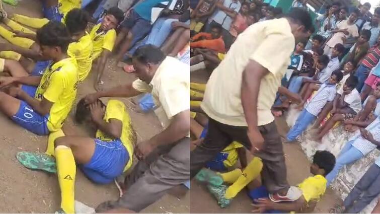 The physical education teacher who kicked the students with his shoe foot was suspended. மாணவர்களை ஷூ காலால் எட்டி உதைத்த உடற்கல்வி ஆசிரியர் பணியிடை நீக்கம்! சேலத்தில் பரபரப்பு