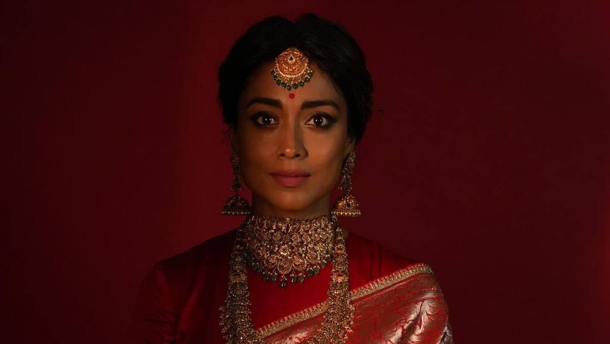 Shriya Saran Is A Queen Of Elegance In Red Silk Saree; See Pics