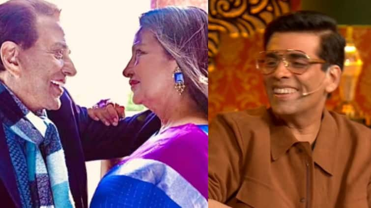 karan johar reveals what happened when he was narrating the kissing scene in rocky aur rani kii prem kahaani to dharmendra at zakir khan show 'मैं खुद शरमाने लगा...', शबाना आजमी संग किसिंग सीन सुनने पर ऐसा था धर्मेंद का रिएक्शन, Zakir Khan शो में करण जौहर ने किया खुलासा