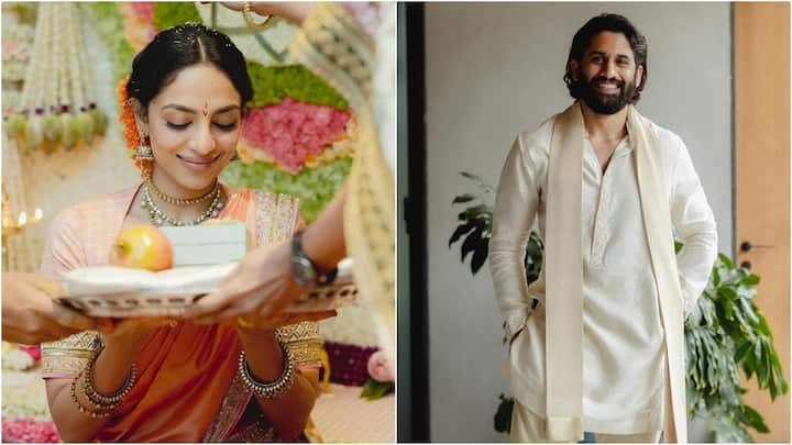 Actors Sobhita Dhulipala and Naga Chaitanya got engaged in an intimate ceremony in Hyderabad.