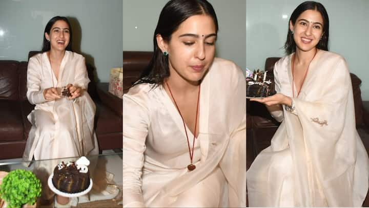 Sara Ali Khan Birthday Celebration: एक्ट्रेस सारा अली खान ने अपना 29वां बर्थडे बेहद ही सादगी से मीडिया के साथ सेलिब्रेट किया. जिसकी तस्वीरें अब सोशल मीडिया पर सामने आई हैं.