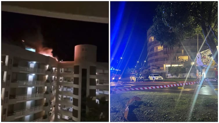 Helicopter pilot dies in fiery crash on roof of Queensland hotel, hundreds of guests evacuated