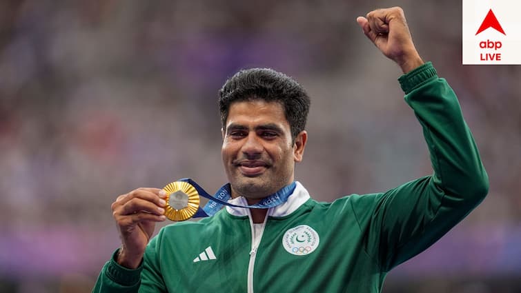 paris olympics 2024 Arshad Nadeem father-in-law to Gift Pakistan Javelin Gold Medallist a Buffalo get to know Arshad Nadeem: প্য়ারিসে বিশ্বরেকর্ড গড়ে সোনা জিতেছিলেন, শ্বশুরমশাইয়ের থেকে বিশেষ উপহার পেলেন নাদিম