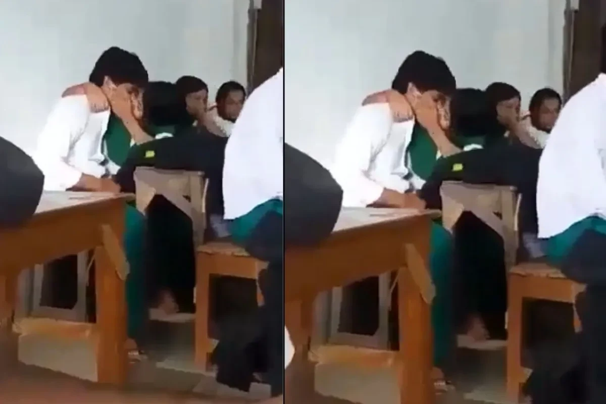 Viral Video: ਕੁੜੀ ਤੇ ਮੁੰਡੇ ਨੇ ਕਲਾਸ ਰੂਮ ਵਿੱਚ ਕੀਤੇ ਗੰਦੇ ਕੰਮ, ਵੀਡੀਓ ਹੋ ਗਈ ਵਾਇਰਲ, ਸਕੂਲ ਦੇ ਜਵਾਕਾਂ ਦਾ ਦੇਖ ਲੋ ਹਾਲ