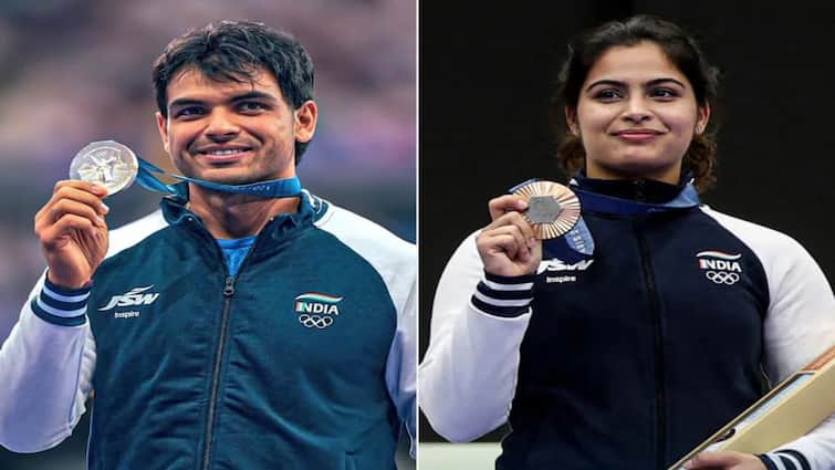 Fans Wonder As Neeraj Chopra Meets Manu Bhaker Video Viral Watch Video: சத்தியம் கேட்ட மனு பார்க்கரின் தாய்! உறுதி கொடுத்த நீரஜ் - திருமணம் குறித்த அப்டேட்டா?