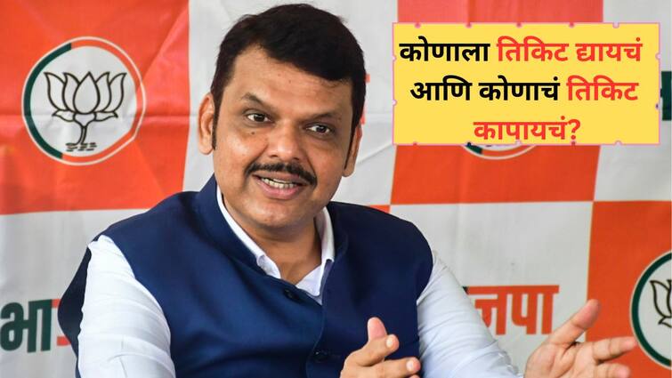 Vidhan sabha Election  BJP Devendra Fadnavis will decide to give ticket in the assembly Maharashtra Marathi News भाजपचं ठरलं! विधानसभेत कोणत्या नेत्याला तिकीट द्यायचं देवेंद्र फडणवीसच ठरवणार,कोअर कमिटीचा  निर्णय