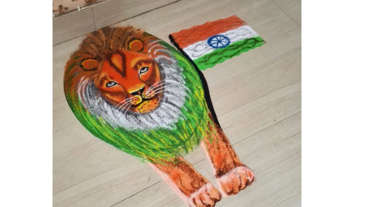 Independence Day Rangoli : स्वातंत्र्याचा दिवस भाग्याचा! 15 ऑगस्टनिमित्त घर, ऑफिसमध्ये 'या' झटपट रांगोळी डिझाइन काढा, कौतुकाचे बोल मिळवा