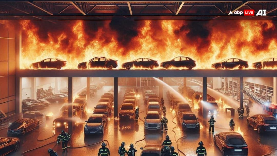 Luxury cars worth crores burnt to ashes, this was the fate of cars from BMW to Audi