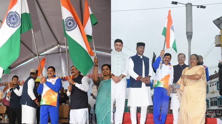 Tiranga Yatra In Bhopal: भोपाल में मुख्यमंत्री डॉ. मोहन यादव ने भव्य तिरंगा यात्रा की शुरुआत की, जिसमें वीडी शर्मा, मंत्री विश्वास सारंग और ओलंपिक पदक विजेता शामिल हुए.