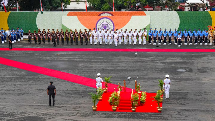 A full dress rehearsal was conducted on Tuesday ahead of the Independence Day function on August 15. This year’s theme, 'Viksit Bharat', reflects the government's ambitious vision for India's future.